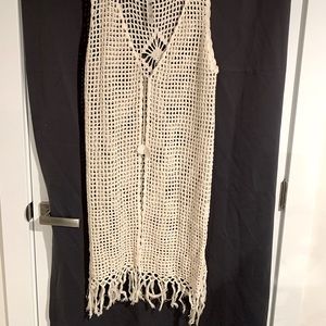 Vest like knit coverup